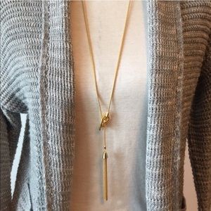 Jewelry - Matte gold knot lariat necklace Jewelry - Matte gold knot lariat necklace